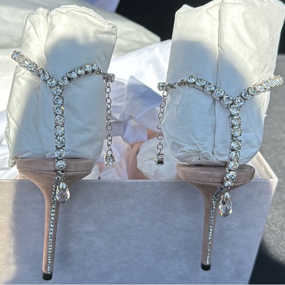 Jimmy Choo Pink Saeda heels. Suede, 100 mm. Never worn before. Size 37.5 - Picture 4 of 4